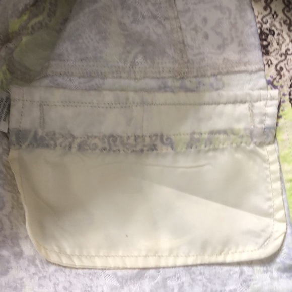 New - CHRISTOPHER & BANKS Green, Lavender, Tan Peplum Button Front Jacket Size L - Picture 5 of 8